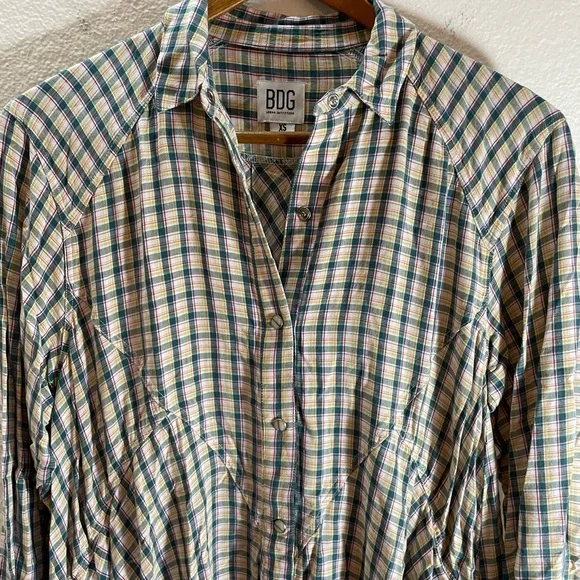 BDG Prairie Western Snap Button Baby Doll Dress Size XS - Picture 3 of 7